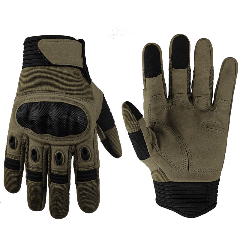 Tactical Motorbike Gloves – Full Finger Touch Screen Gloves With Knitted Fabric