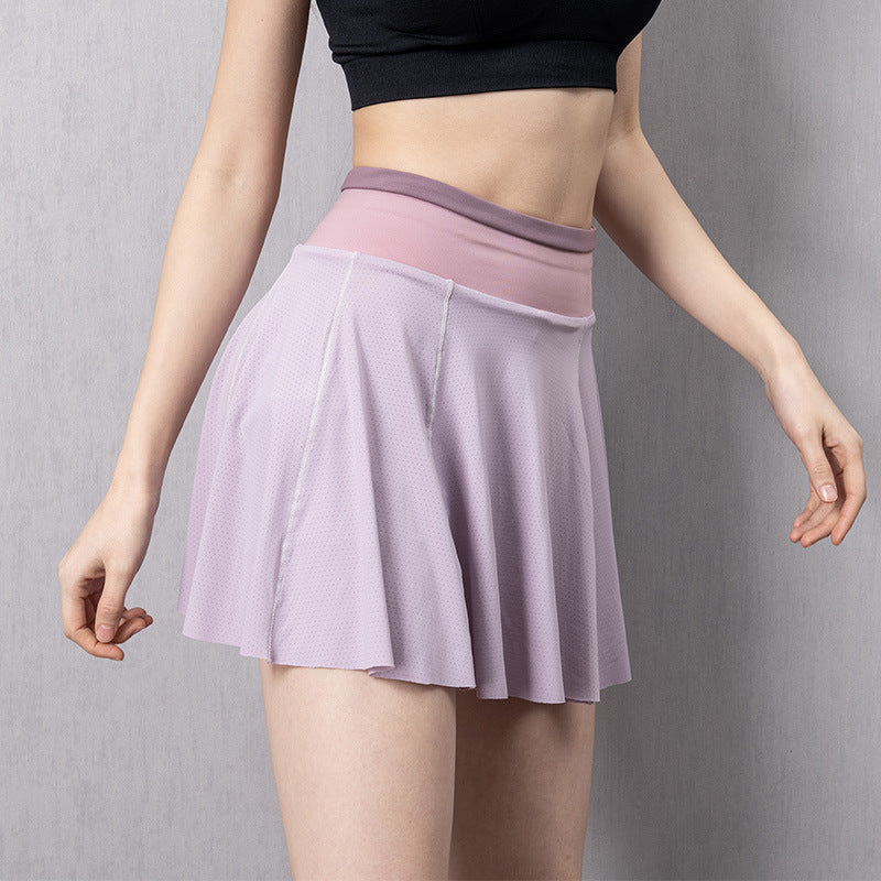 Women Tennis Skirt - High Waist Sports Skort With Phone Pocket For Running