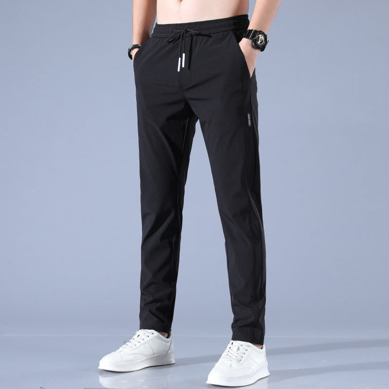 Summer Ice Silk Pants | Men's Breathable Business Casual Stretch Trousers