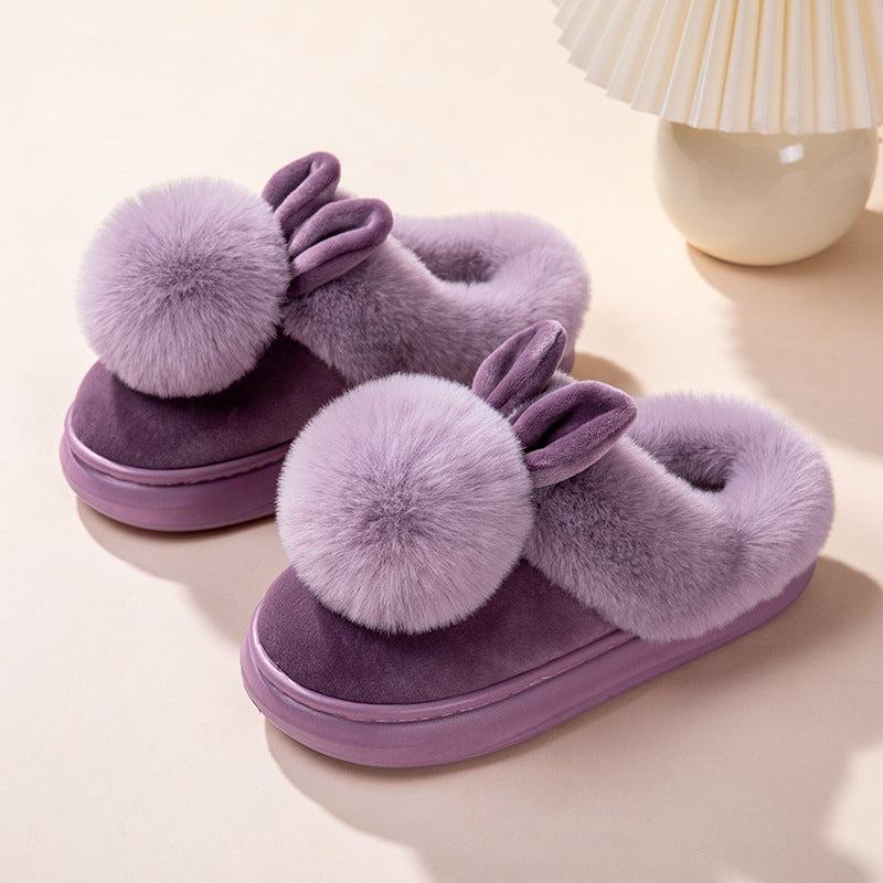 Cotton Slippers Ladies | Warm Indoor Slippers With Full Heel Wrap Design