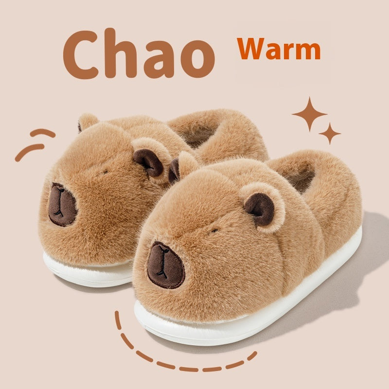 Cotton Slippers Women | Plush Insulated Indoor Slippers With Thick EVA Sole