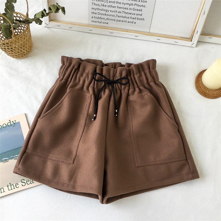 High Waist Boots Shorts | Wide Leg A-Line Loose Fit Pants | Thick Fabric