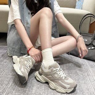 Paris Dad Shoes | Lightweight Platform Shoes With Rubber Sole For Women