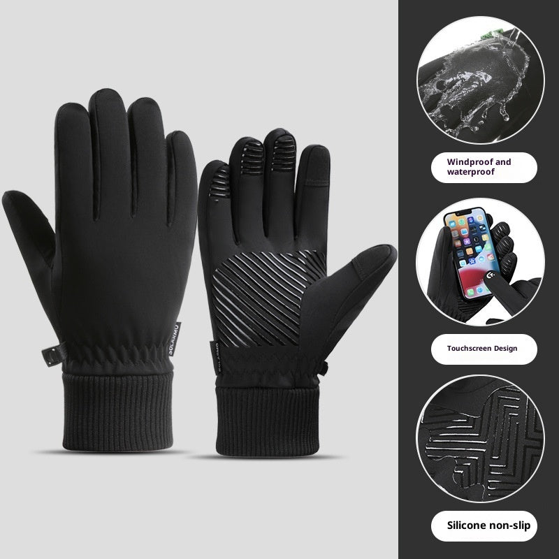 Waterproof Winter Gloves | Cold Resistant Fleece Lined Finger Style Gloves