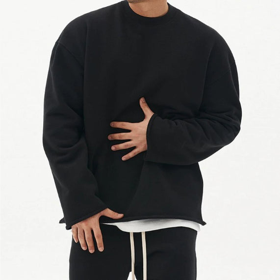 Men's Loose Pullover Round Neck Sweater | Cotton Blend | Comfortable Fit