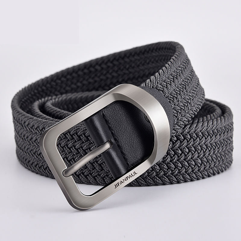 Woven Canvas Belt With Automatic Buckle | Adjustable Casual Waist Accessory