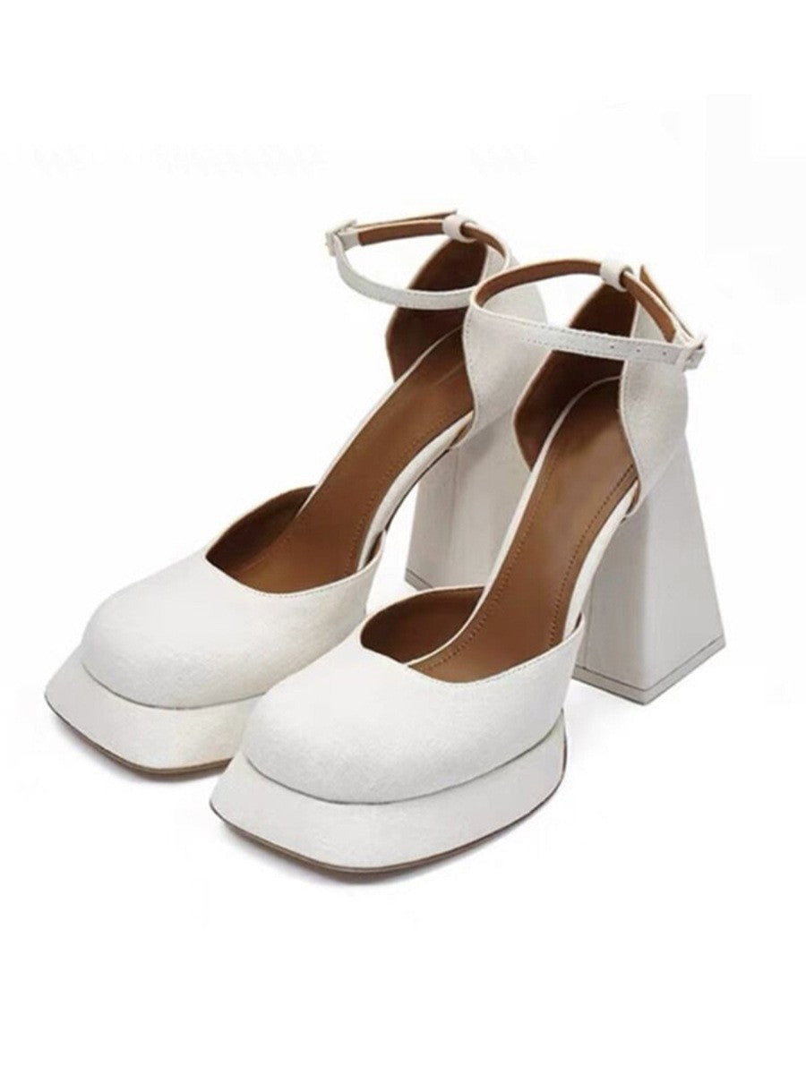 Vintage Platform Mary Jane Shoes – Chunky Heel With Comfortable Rubber Sole