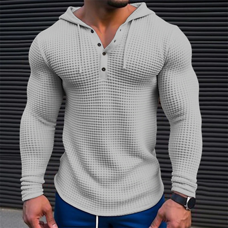 Men's Pullover Shirt - Casual Long Sleeve T-Shirt | Slim Fit Tops, Solid Color Tee