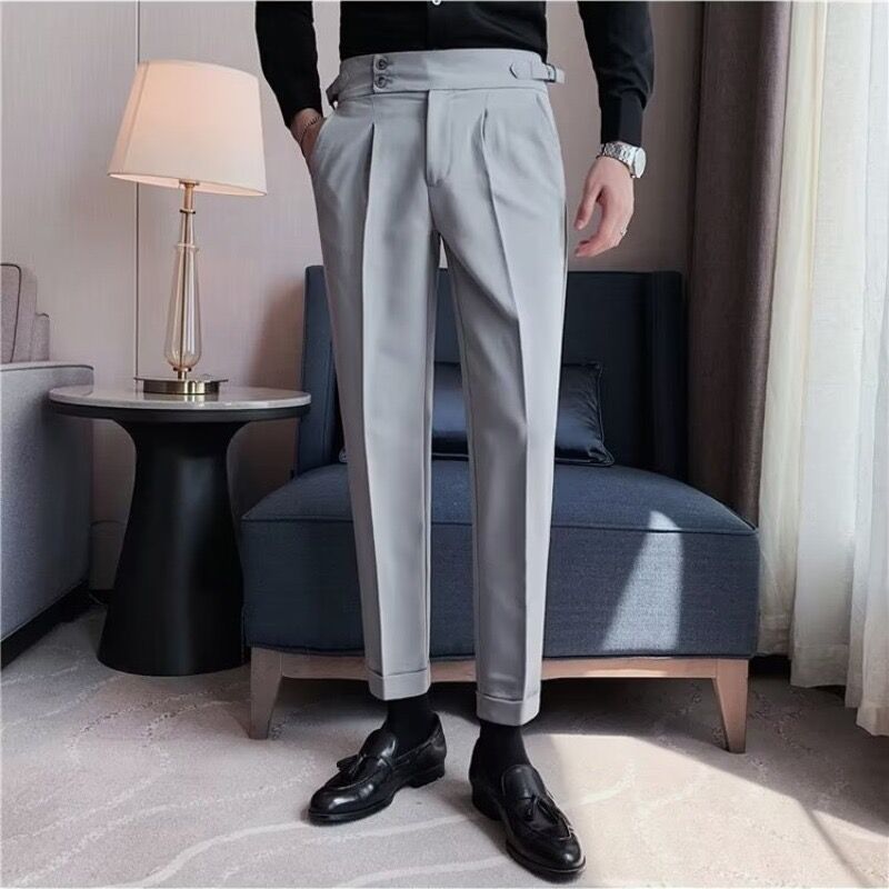 Business Suit Pants | British Style Formal Trousers For Men | Straight Fit