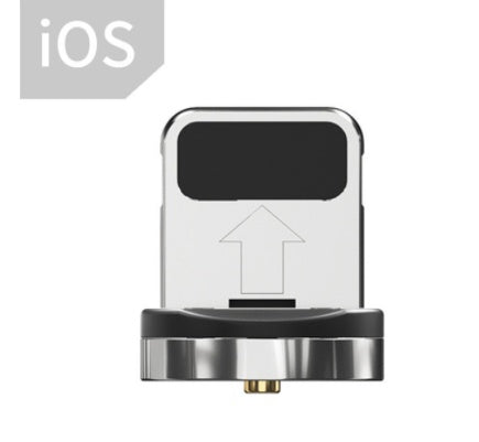 Black Apple magnetic USB-C cable connector for iOS devices with 360-degree rotating feature