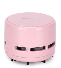 Pink Trendoligy mini electric portable desktop vacuum cleaner with bristles