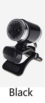 Compact black Trendoligy mini HD webcam with clip-on mount, 480p resolution, USB plug