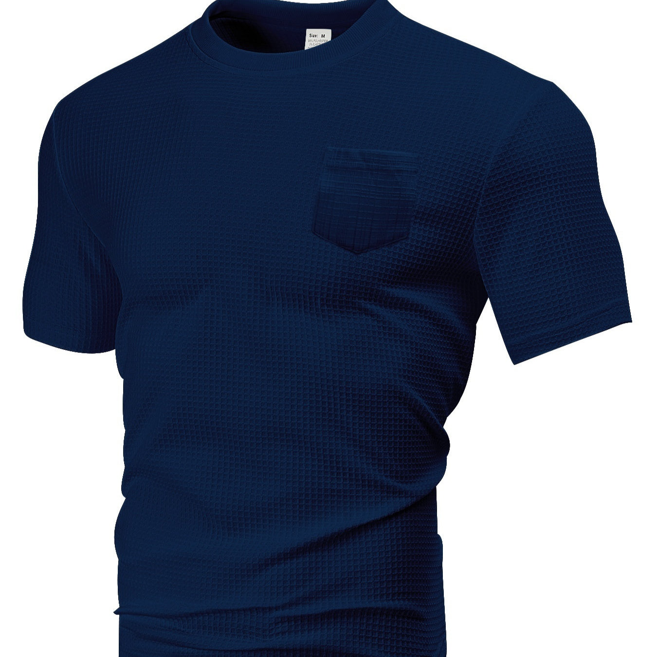 Men's Breathable T-Shirt – Loose Fit Tee With Large Waffle Fabric