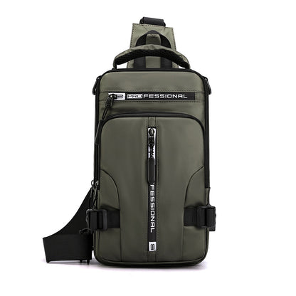 Men Crossbody Bag - Multifunctional Waterproof Backpack With Mobile Phone Pocket