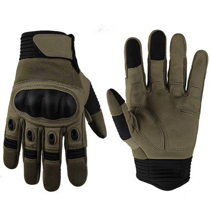 Tactical Motorbike Gloves – Full Finger Touch Screen Gloves With Knitted Fabric