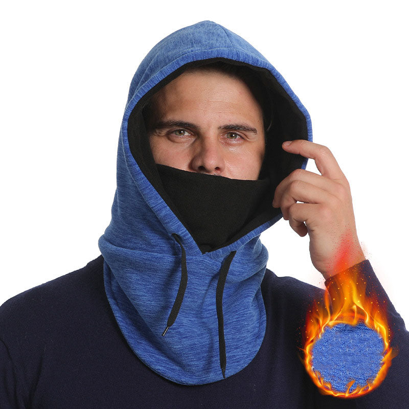 Winter Cycling Cap - Windproof Thickened Pullover Hat With Cold-Proof Scarf For Men Women