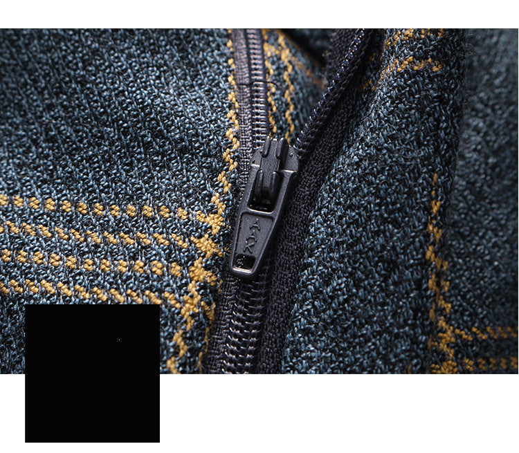 Business Wedding Suit - Men's Yellow Check Three Piece Formal Dress Set