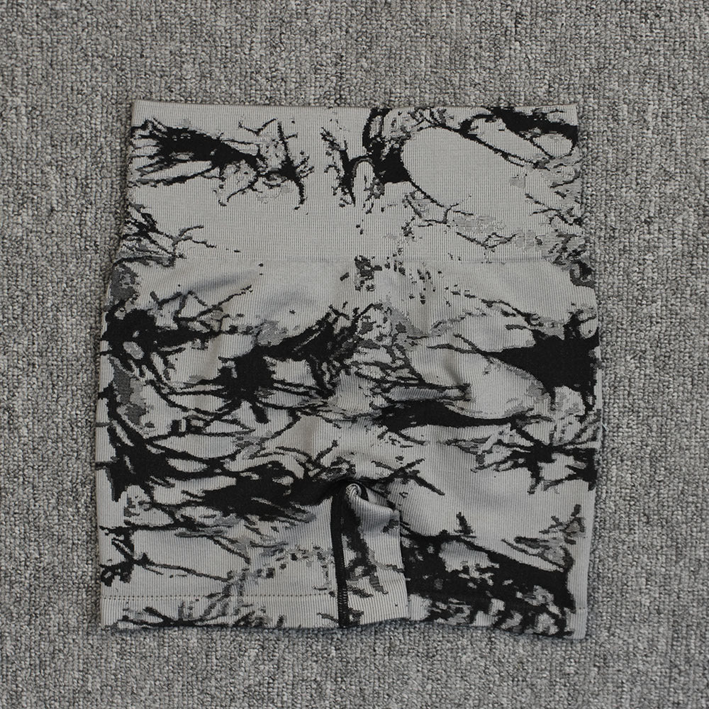 Tie-Dye Yoga Pants - High-Waisted Leggings | Quick-Drying Summer Fitness Shorts