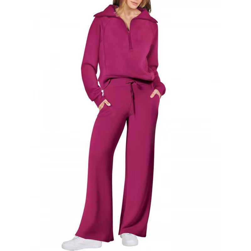 Women's Casual Sport Set - Autumn Winter Two Piece Tracksuit Polyester Activewear
