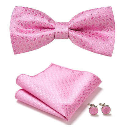 Stylish Bow Ties Set – Men's Floral Polyester Three Piece Tie Set