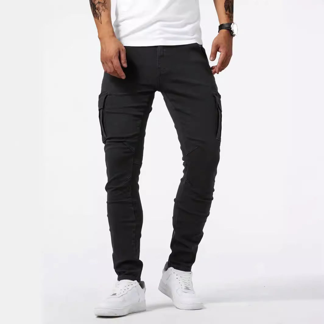 Casual Cargo Pants | Men's Lightweight Stretch Cotton Trousers | Spring Summer Fit