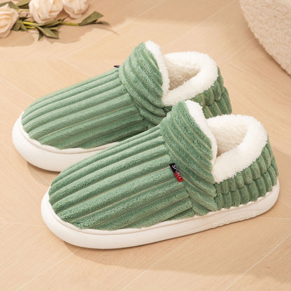 Cotton Winter Slippers – Women's Cozy Indoor Footwear With Soft Corduroy Lining