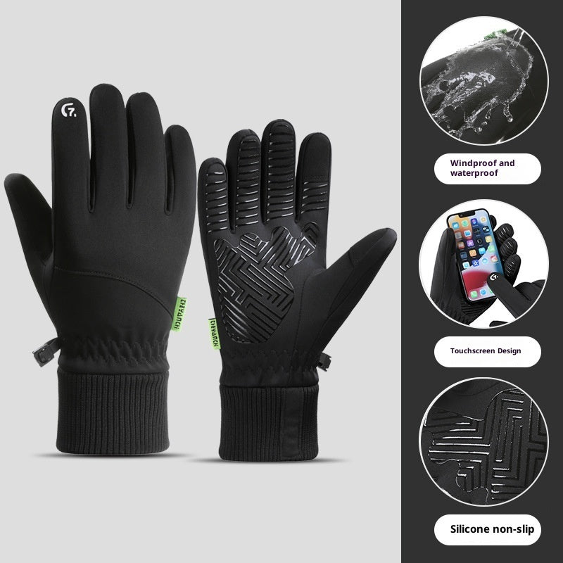 Waterproof Winter Gloves | Cold Resistant Fleece Lined Finger Style Gloves