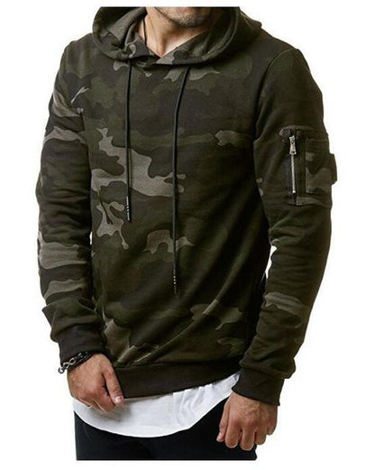 Camouflage Hoodies Men | Full Sleeve Polyester Hooded Sweatshirt