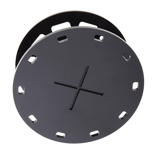 Makeup Brush Holder | Round 10 Hole Black Plastic Organizer