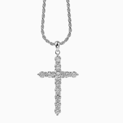 Sterling Silver Cross Necklace | Durable 925 Silver Chain | Hypoallergenic Jewelry
