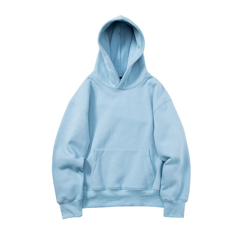 Cotton Lapel Hoodie - Oversized Hedging Style Sweatshirt With Breathable Fabric