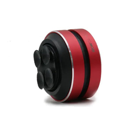 Red and black magnetic phone holder with suction cup design for dashboard mounting