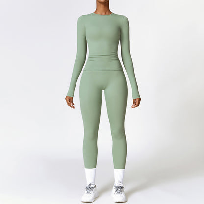 Quick-Drying Yoga Suit | Fitness Tracksuit With High Waist Leggings & Breathable Sportswear