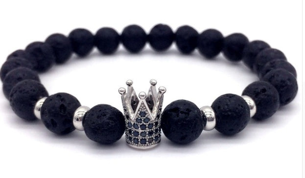 Men Bracelet | Crown Design Metal Wristband | Durable Adjustable Band
