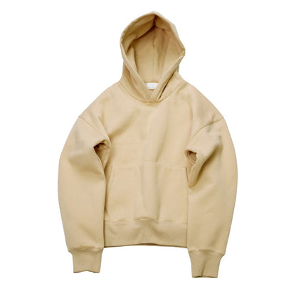Cotton Lapel Hoodie - Oversized Hedging Style Sweatshirt With Breathable Fabric