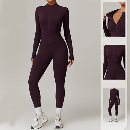 Women's Yoga Jumpsuit | Stretchy Polyester Spandex | Moisture Wicking Fabric