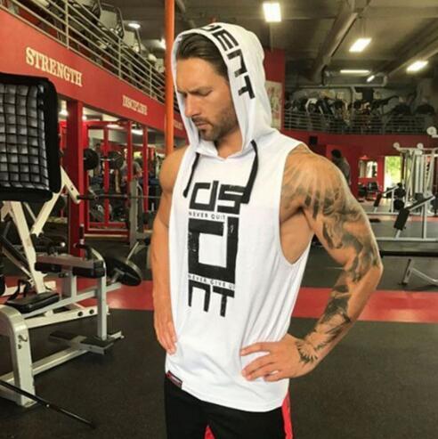 Mens Sleeveless Hoodies - Lightweight Summer Hoodies In Breathable Cotton Fabric