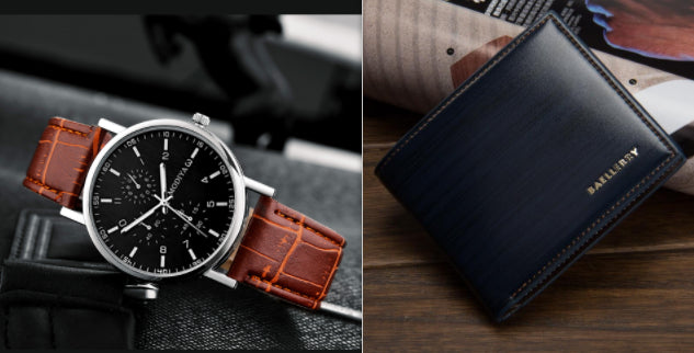 Men's 3 Fold Wallet | PU Leather Folding Wallet With Money Clip | Japanese Style