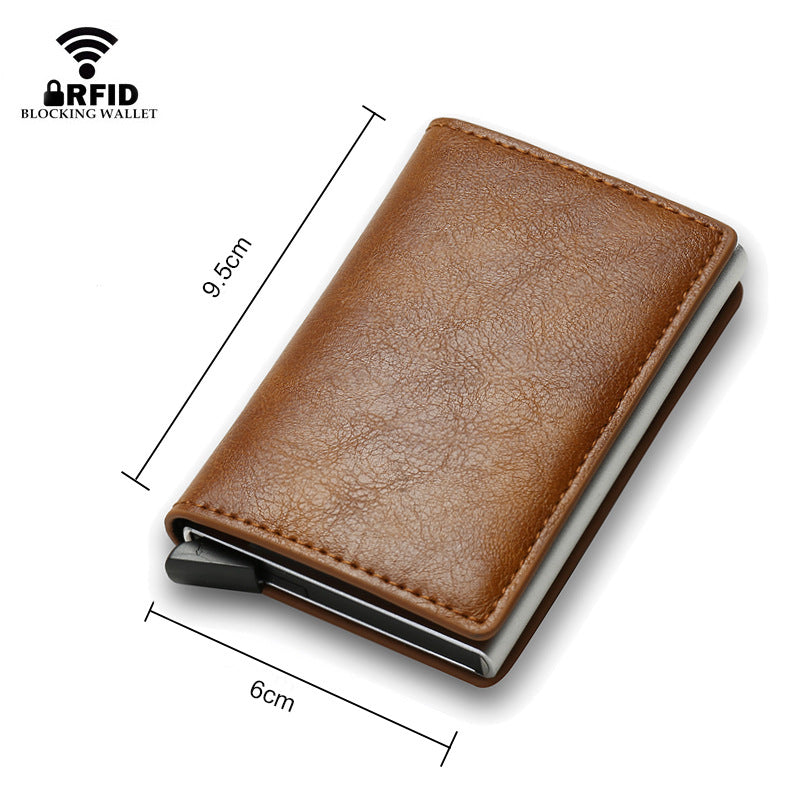 Minimalist Cardholder Wallet – Slim PU Leather Credit Case With Large Capacity