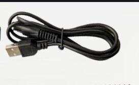 Black USB cable with USB Type-A connector coil isolated on white background