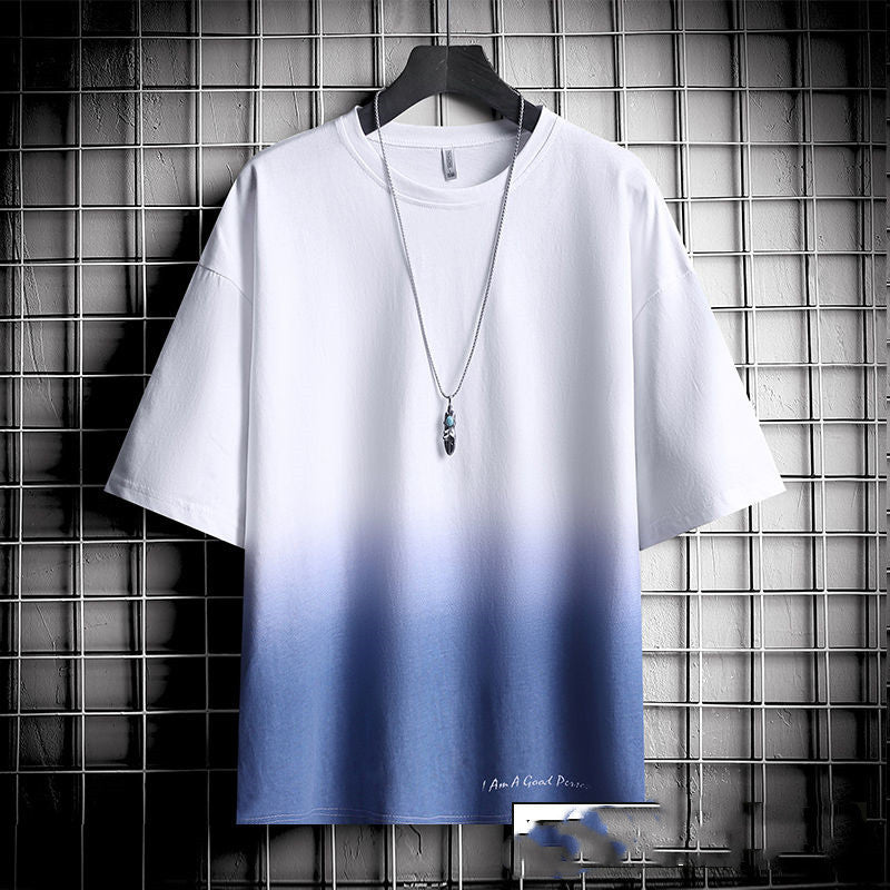 Hong Kong Style T-Shirt | Men's Loose Shirt | Polyester Blend Casual Tee