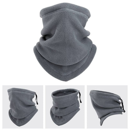Winter Fleece Neck Warmer - Windproof Scarf With Adjustable Triangle Design
