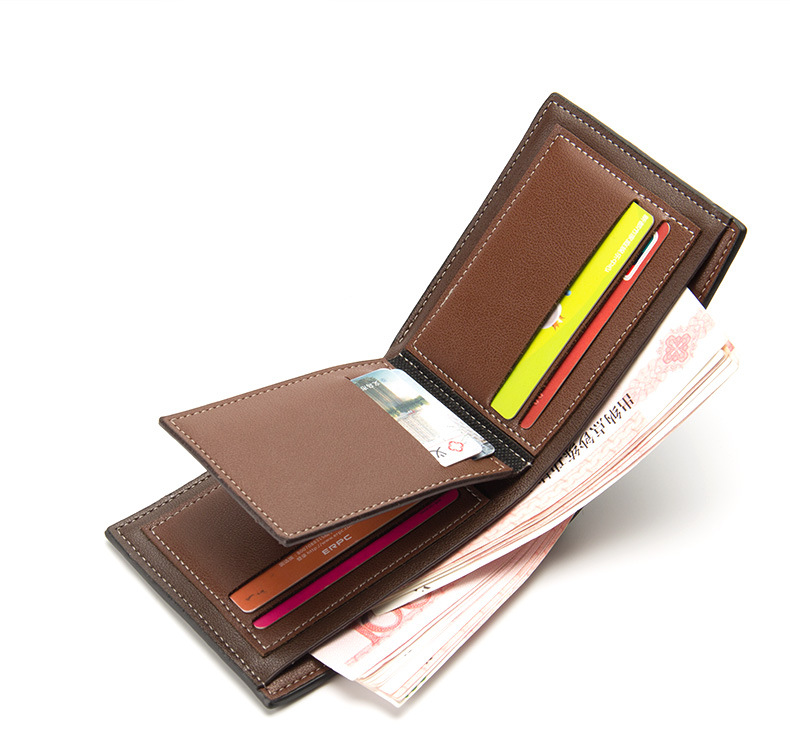 Men's 3 Fold Wallet | PU Leather Folding Wallet With Money Clip | Japanese Style