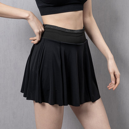 Women Tennis Skirt - High Waist Sports Skort With Phone Pocket For Running