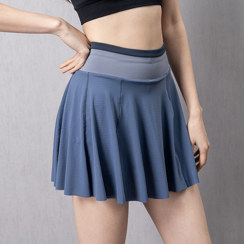 Women Tennis Skirt - High Waist Sports Skort With Phone Pocket For Running