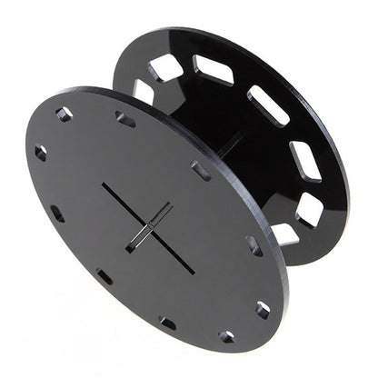 Makeup Brush Holder | Round 10 Hole Black Plastic Organizer