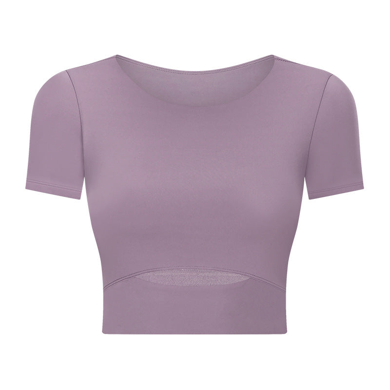 Workout Crop Top | Slim Fit Gym Top With Buttery Soft Fabric And Padded Support