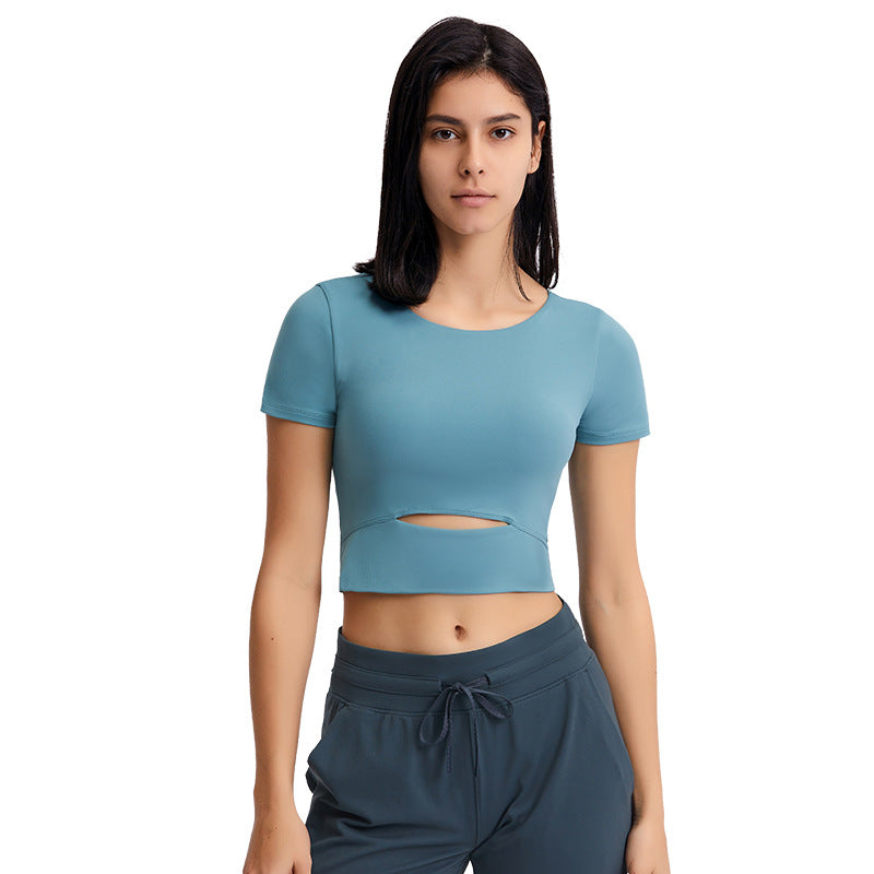 Workout Crop Top | Slim Fit Gym Top With Buttery Soft Fabric And Padded Support