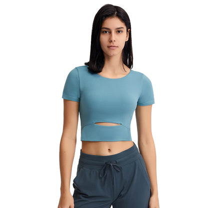 Workout Crop Top | Slim Fit Gym Top With Buttery Soft Fabric And Padded Support