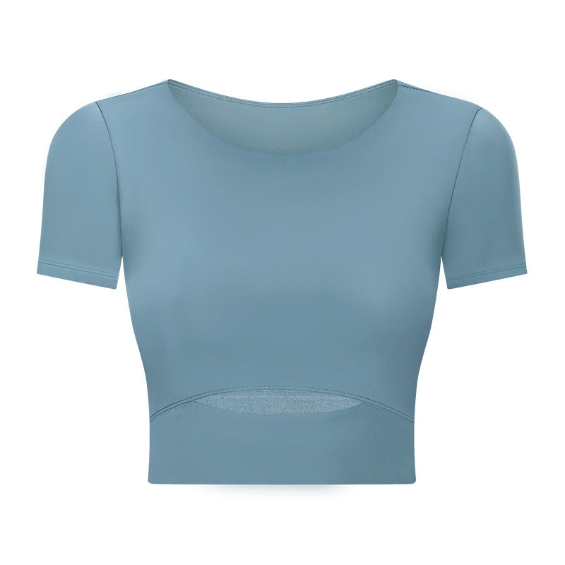 Workout Crop Top | Slim Fit Gym Top With Buttery Soft Fabric And Padded Support